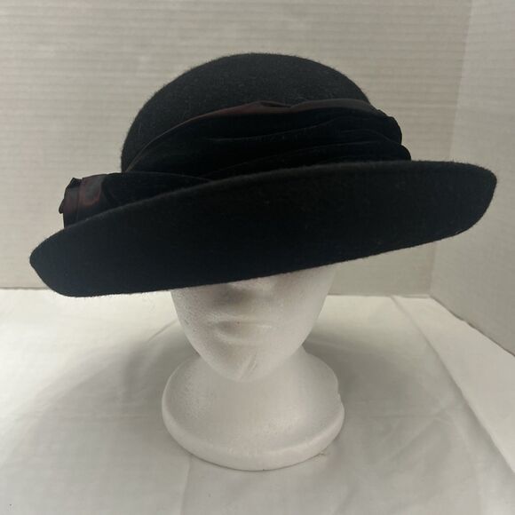 Vintage Saks 5th Avenue  Bowler Hat  Made in Italy 100% Wool main image 7